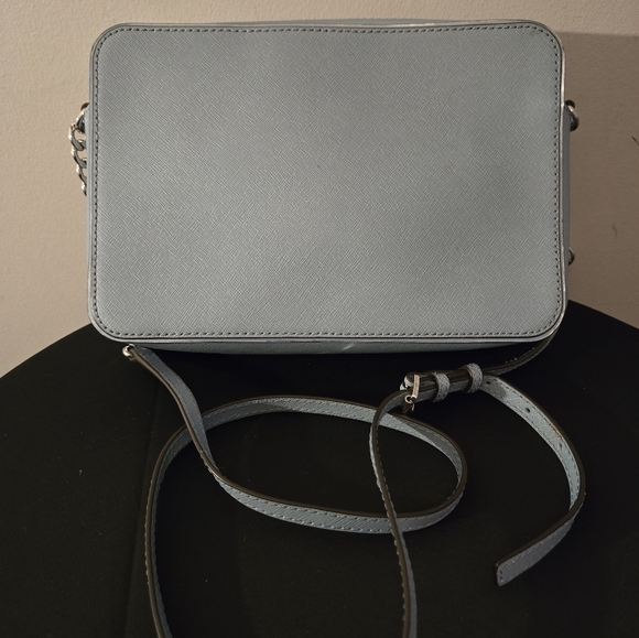 The Michael Kors Jet Set Travel Crossbody Bag in light blue - Picture 2 of 12